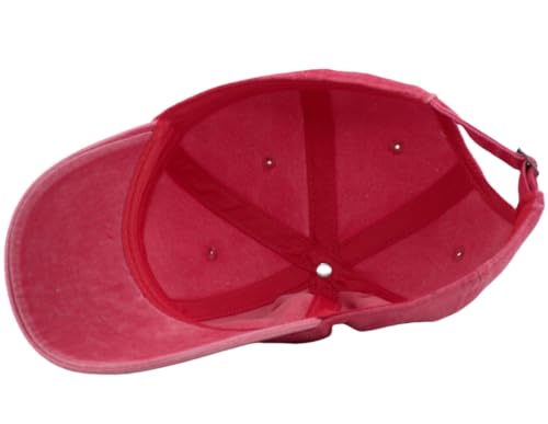 Image of Vintage Washed Cotton Baseball Caps Men Women Adjustable Unstructured Low Profile Dad Hat