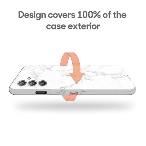 Image of COLORflow Back Cover Compatible with Samsung Galaxy A34 5G | Beautiful White Marble | Designer Printed Hard CASE Bumper Back Cover Compatible with Samsung A34 5G