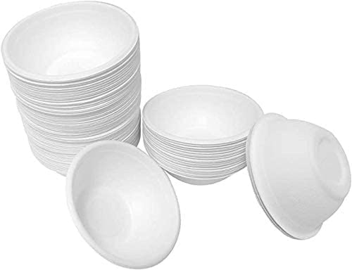 Deera 100% Biodegradable Sugarcane Bowls Natural Compostable Soup Bowls- Planet-Friendly Bagasse Bowls for Hot & Cold Uses (180 ML, 25)