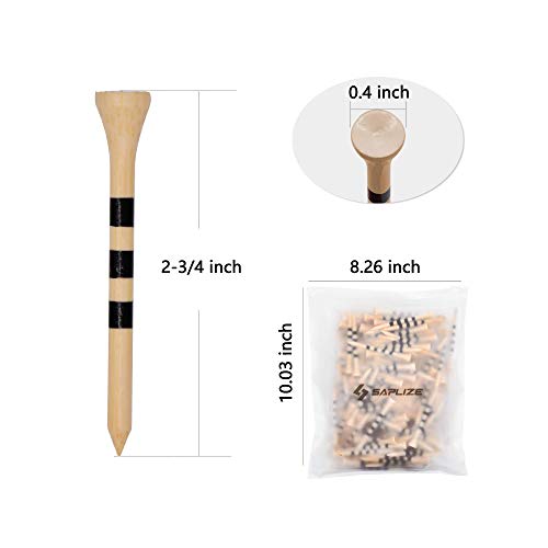 image for SAPLIZE Professional Bamboo Golf Tees 2-3/4'' Pack of 150PCS Reduce Fr