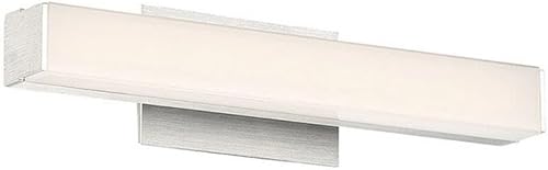 WAC Lighting WS-77612-27-AL Brink - Lámpara LED para tocador de baño y pared, aluminio cepillado WAC Lighting WS-77612-27-AL Brink - Lámpara LED para tocador de baño y pared, aluminio cepillado