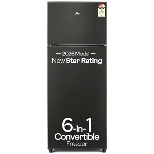 Godrej 244 L 3 Star | Convertible Freezer 6-In-1 | 95%+ Food Surface Disinfection | Inverter Frost Free Double Door Refrigerator (2026 Model, RT EONVALOR 280CN...