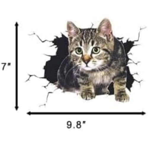 Image of Cat Decals for Cars, Car Sticker 3D Simulation Cute Cat Scratches to Cover The Body Sticker, Bumper Stickers, Decals and Magnets, Automotive Decals