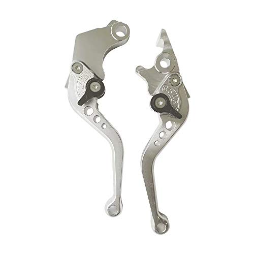 Vicue Silver CNC 6 Position Shorty Brake Clutch Lever for SUZUKI HAYABUSA GSXR1300 1999 2000 2001 2002 2003 2004 2005 2006 2007