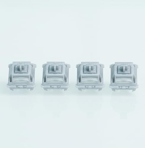 Image of GATERON Smoothie Silver Keyboard Switches, Linear RGB LED 5 Pin Factory Pre-lubed 45gf Full POM Key Switches for MX Mechanical Keyboard(105PCS) | Linear,RGB LED,5 Pin,Factory Pre-lubed,Full POM Material,compatible for MX Mechanical Keyboard