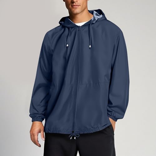 Cambkatl Men's Waterproof Rain Jackets Lightweight Full Zip Windbreaker Outdoor Hooded Hiking Outerwear with Pockets4