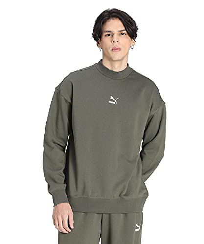 Image of PUMA Men Cotton Banded Collar Crew Neck Sweatshirt