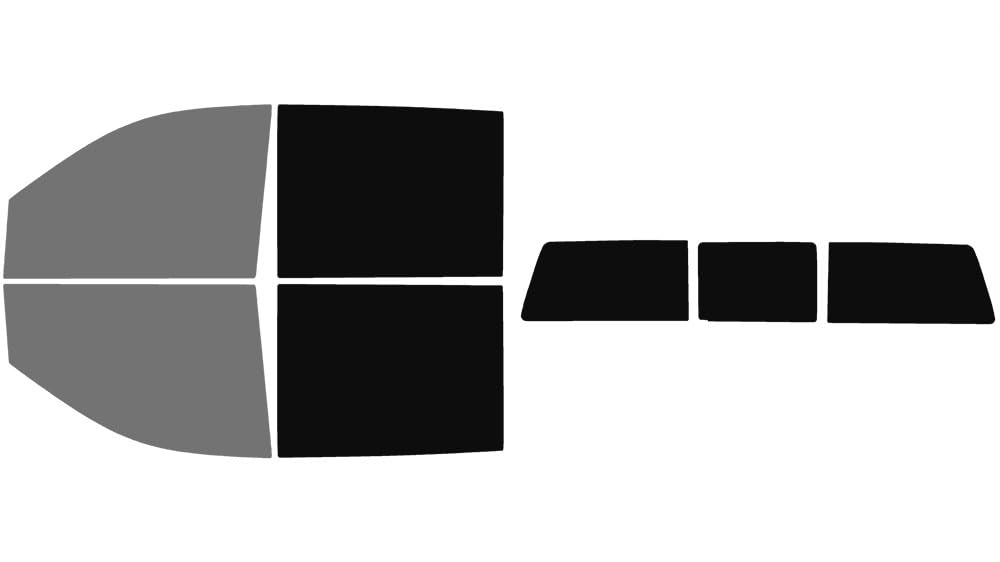 The Tint Effect Precut Window Tint Kit Compatible with GMC Sierra 2500 &amp; 3500 HD Crew Cab (2020-2026) (45% Front / 5% Rear / 3 piece Slider) Automotive Film
