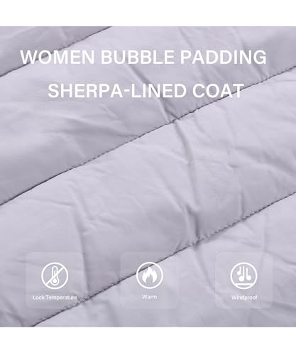 Bellivera Women's Winter Puffer Jacket Cold-Resistant Patchwork Plush Lining Coat with Removable Fur Collar Hooded and Belted