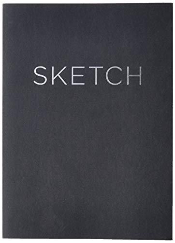 Piccadilly Black Open Bound Sketchbook | Flat-lay Drawing Notebook | Acid & Wood-Free