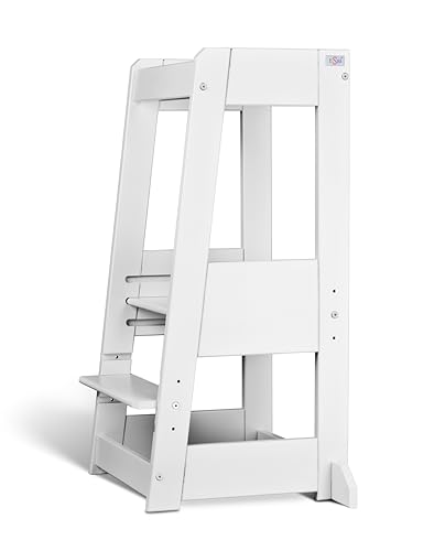 tiSsi ® Lernturm Montessori Entdeckertum mitwachsend Buche, Weiß