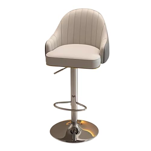 Chaise de bar rembourrée avec dossier design chic et cadre chromé argenté pour intérieur moderne