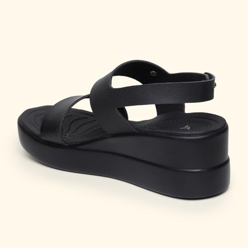 Image of YOHO Bliss Platform Heel Sandals for Women | Orthopedic Cushioned Footbed Footwear | Comfortable Open Toe Wedges | 006