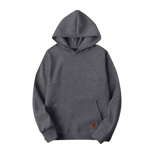 Mens Hoodies Workout Basic Fit Pullover Hoodie Oversized Pockets Drop Shoulder Soft Classic Fall Winter Clothes