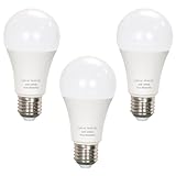 LED Light Bulb A19 60 Watt Equivalent, Energy Efficient 10W, 800 Lumens, Non-dimmable, 6000K Daylight, 3-Pack