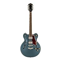 Semi-hollowbody Electric Guitar with Maple Top 2 Humbucking Pickups - Gunmetal Laurel Fingerboard Nato Neck Sides Neck Material: Mahogany