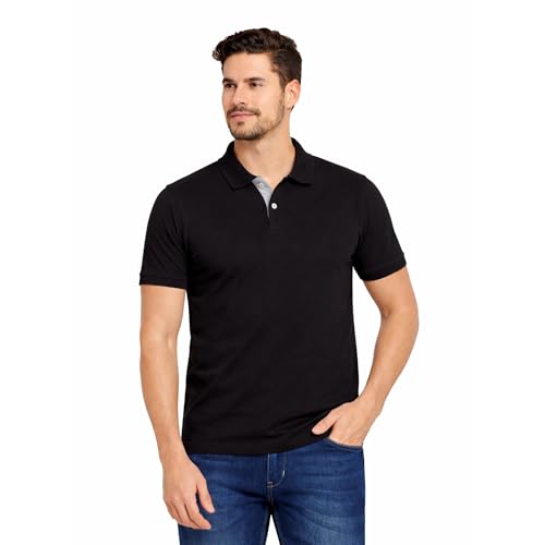 Image of Cotton Polo T-Shirt for Men | Solid Color Regular Fit Collar Neck T-Shirt