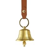 HVSENW Small Hanging Bell for Door Knob, Vintage Gold Brass Bell with Loud Sound, for Shopkeeper Home Office Door Opening Alert & Christmas Decoration (1)