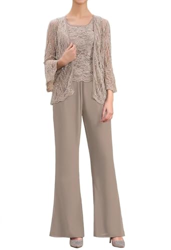 3 Pieces Mother of The Bride Pant Suits for Wedding Lace Grandmother of The Bride Pant Suits Women's Pantsuits2