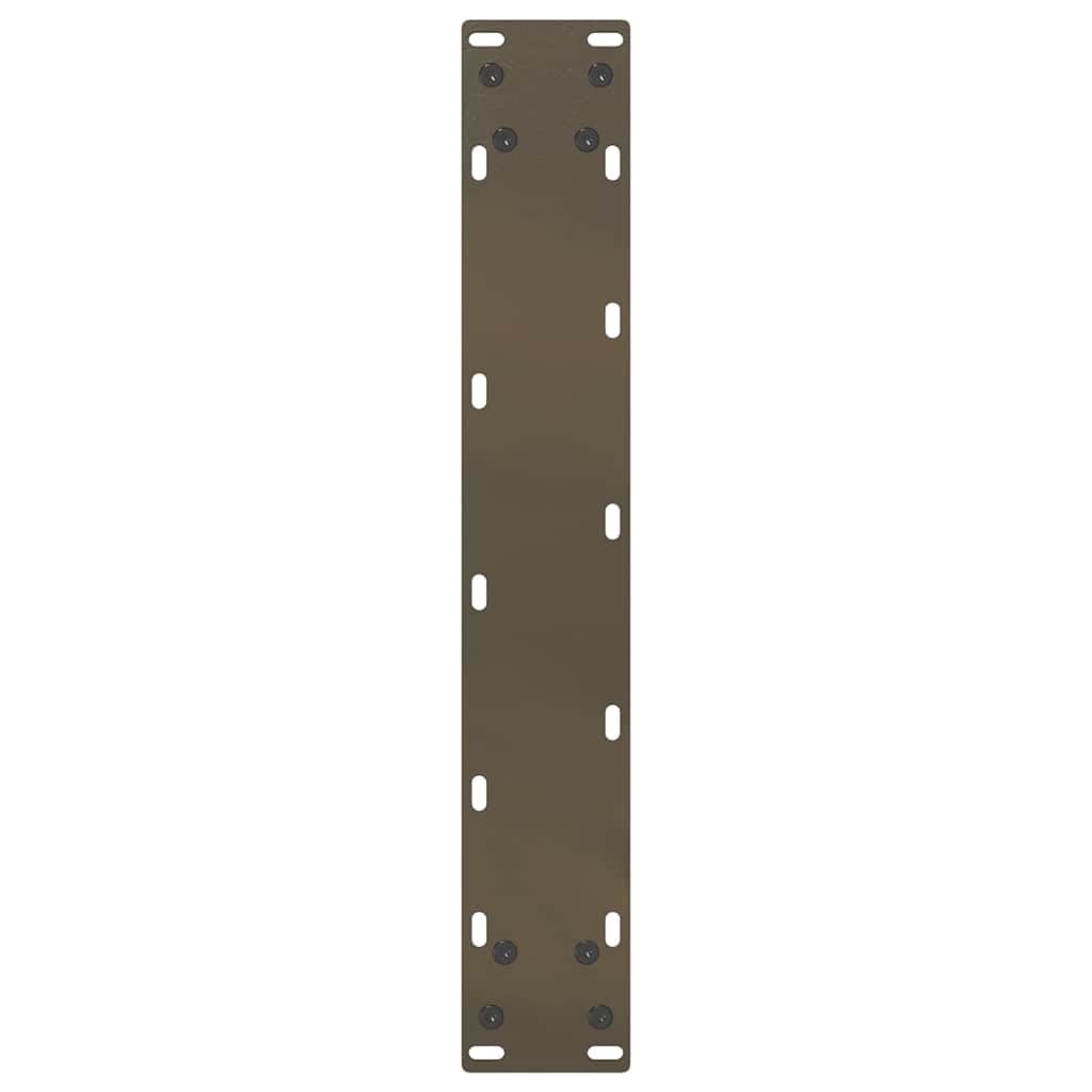 Patas de mesa de bar en forma de U, 2 unidades, acero natural, 40 x (110 – 111) cm, robustas patines de acero para mesas altas y mesas de bar, estructura de mesa estable, incluye material de