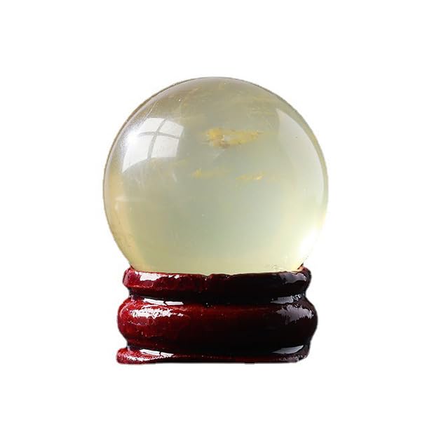 Sphère en quartz jaune contre le stress boule de citrine 40mm pour équilibre chakra