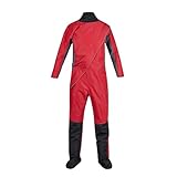 Muta Stagna Muta stagna in lattice sportiva a 3 strati impermeabile e traspirante for immersioni subacquee rafting da uomo(Red,M)