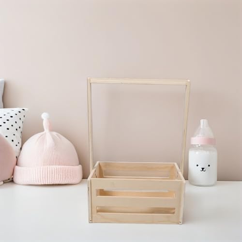 Caisse de rangement en bois naturel Milisten pour chambre bébé