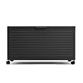 MIRADOR 134 Gallon Large Outdoor Deck Box with Wheels, Storage Box with Lid for Patio Furniture, Garden Tools, Outdoor Cushion, Charcoal