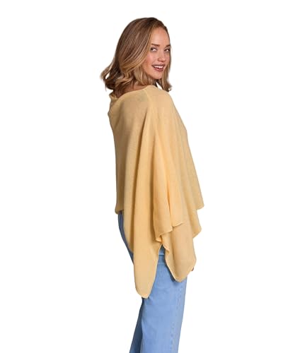 Image of CLAUDIA NICHOLE Womens 100% Cashmere Dress Topper - Cashmere Poncho Wrap