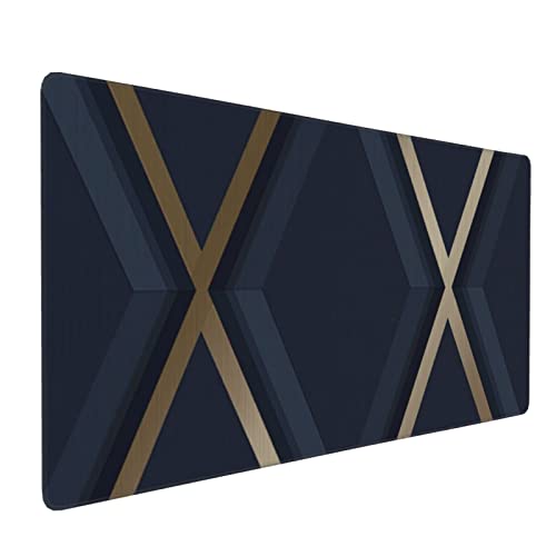 Tapis de souris géométrique grand format 40,6x90,9 cm antidérapant pour le jeu