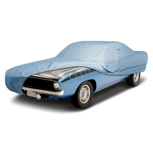 Image of iCarCover Premium Car Cover for 1974-1975 Plymouth Cuda Heavy Duty Waterproof All-Weather Automobiles Custom Fit Indoor Outdoor UV Snow Protection Covers with Straps and Bag