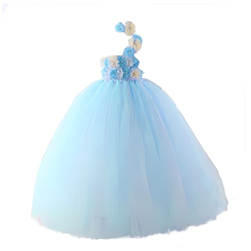 Image of TILISM Girl's Net Fit and Flare Maxi Wedding Dress | $P