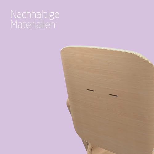 Maxi-Cosi Nesta, Hochstuhl aus Holz ab Baby, Nach Hinten Verstellbarer Hochstuhl, Wächst Mit Ihnen bis zu 99 Jahren, Natural Wood