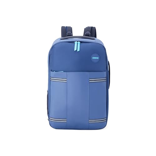 Image of American Tourister Aston 2.0 | 40 Ltrs | 2 Compartments | Bottle Pocket | Ergonomic Padded Back Panel & Shoulder Straps | Outdoor Laptop Backpack | 1 Year International Warranty | Navy