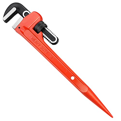 Maxpower Pipe Wrench, 18-Inch Heavy Duty Pipe Wrench, Adjustable Plumbing Wrench With Continuous Tapered Handle #TOP11