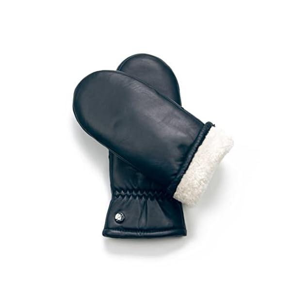 Hand Gewand by Weikert Fäustlinge aus reinem Merino Lammfell und robustem Lammnappa Leder, Touchscreen-fähig, Damen…