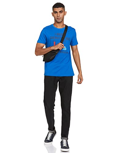 Image of Max Men Typographic Printed Crew Neck Slim Fit T-Shirt