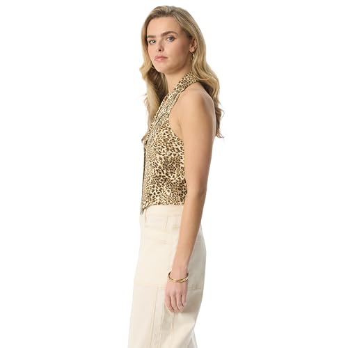 Jessica Simpson Womens Antonia Button Front Halter Vest Standard3