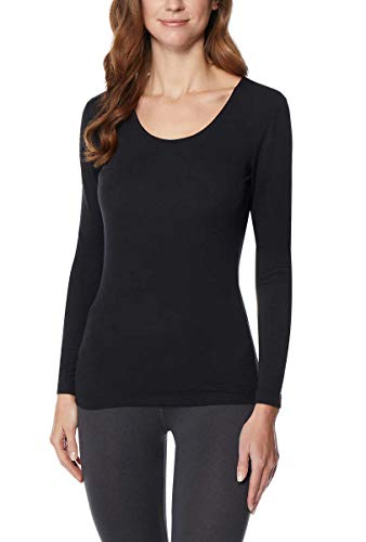 32 DEGREES Women's Heat Scoop Neck Thermal Top (Black14, Large)