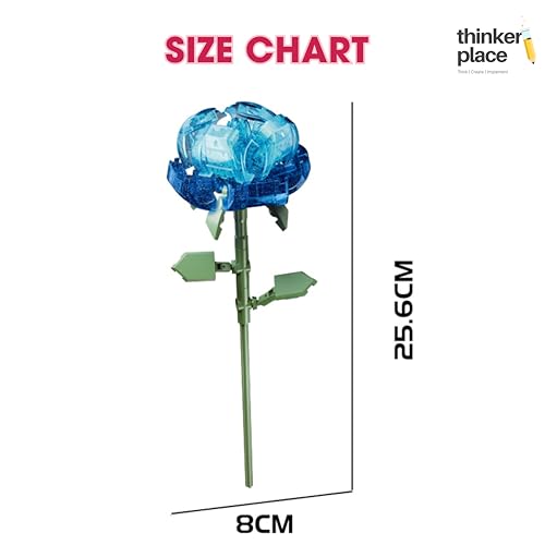 Image of STEM Rose Flower Building Blocks Set (71 Pcs, 12-in-1) | DIY Flower Pen Stand Kit for Kids 6+ Years (Boys & Girls) | Creative Craft & Learning Toy | Ideal Gift for Kids