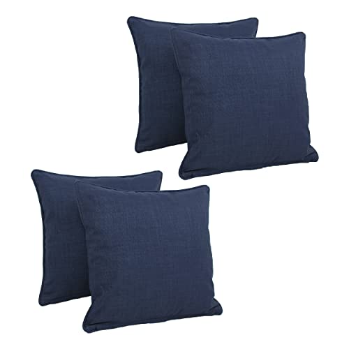 Blazing Needles Indoor/Outdoor Square Corded Throw Pillow, 18