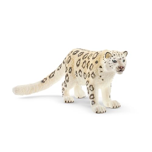Schleich Wild Life Realistic Prowling Snow Leopard Figurine - Intricately Painted and Highly Detailed Wild Animal Toy, Durable for Education and Fun Play, Perfect for Boys and Girls, Ages 3+