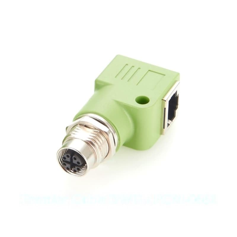 M12 to RJ45 Ethernet Adapter Converter, RJ45 Female to M12 X Code 8-pin Panel Mount Bulkhead Cable-Through Industrial Connector (PCM-0662)