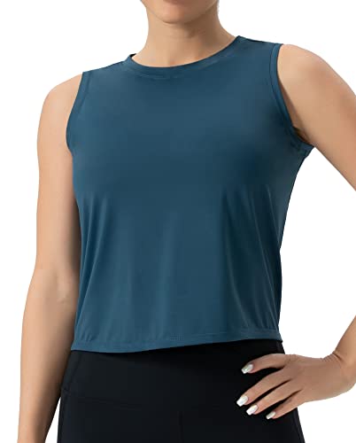 Image of THE GYM PEOPLE Women's Workout Tops in Ice Silk Quick Dry Sleeveless