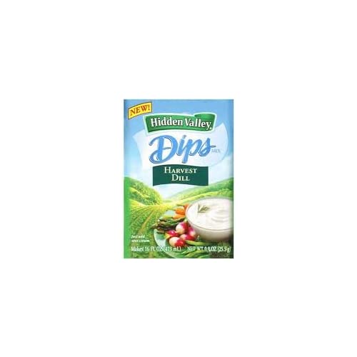 Hidden Valley Ranch Dip and Salad Dressing Mix .9 - 1.1oz Packs (Pack of 12) (Harvest Dill)