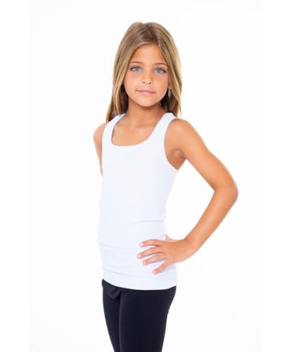 Girls Tank Tops Size 7-10 – Racerback Dance Cheer Gymnastics & Athletic Shirts for Sports Undershirts Layering3