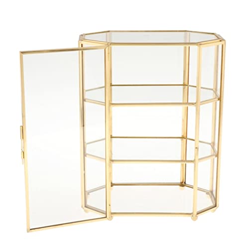 Boîte à bijoux en verre haut de gamme vitrine multifonction chic 21,5 cm