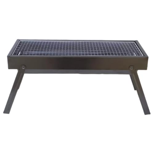 Kiwetバーベキューコンロ 焚き火台 折りたたみグリル 炭火式 持ち運び 軽量 秒速で組立 卓上コンロ 3-5人用 キャンプ用品 BBQ アウトドア 焚火台 ステンレス 卓上 家庭用 (60cn*22cm*33cm【カーボンプレートなし】)