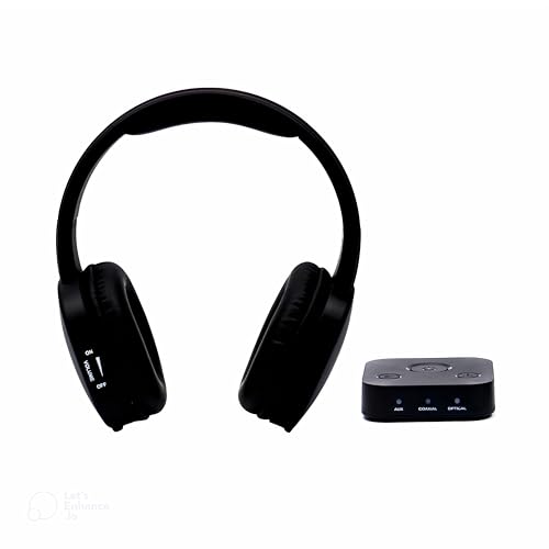 Top 10 Best Headphones for Hearing Impaired 9 HearSound Wireless Theatre TV Headphones for Hearing Impaired, 100 ft Range, 12 Hour Battery, Digital Audio System for Seniors