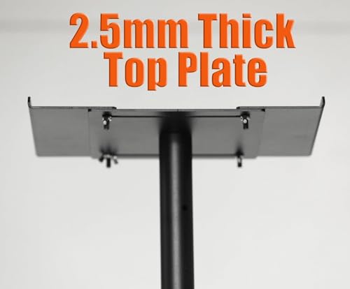 Image of Softline Pro Heavy Duty Studio Monitor Stand (Set of 2) Wide Variable Metal Top Plate Square Base with Anti-Slip Pads Speaker, Projector & DJ Stand - SP 802 HV